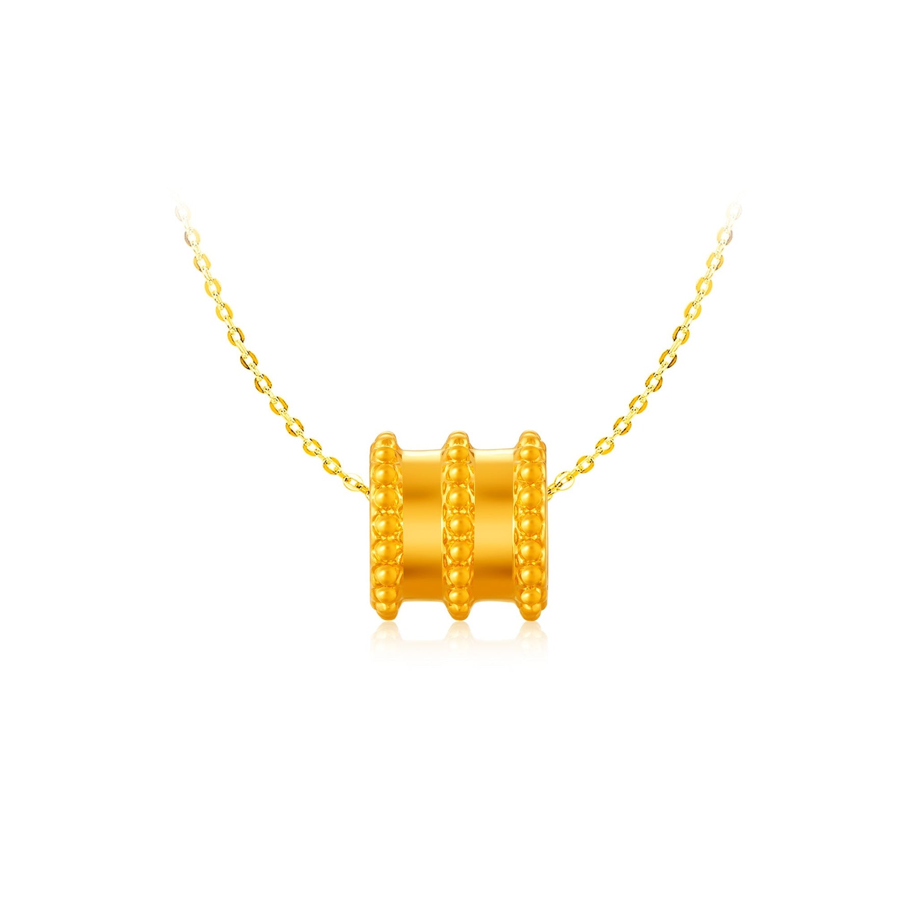 916 Gold 财源滚滚 Prosperity Barrel Pendant