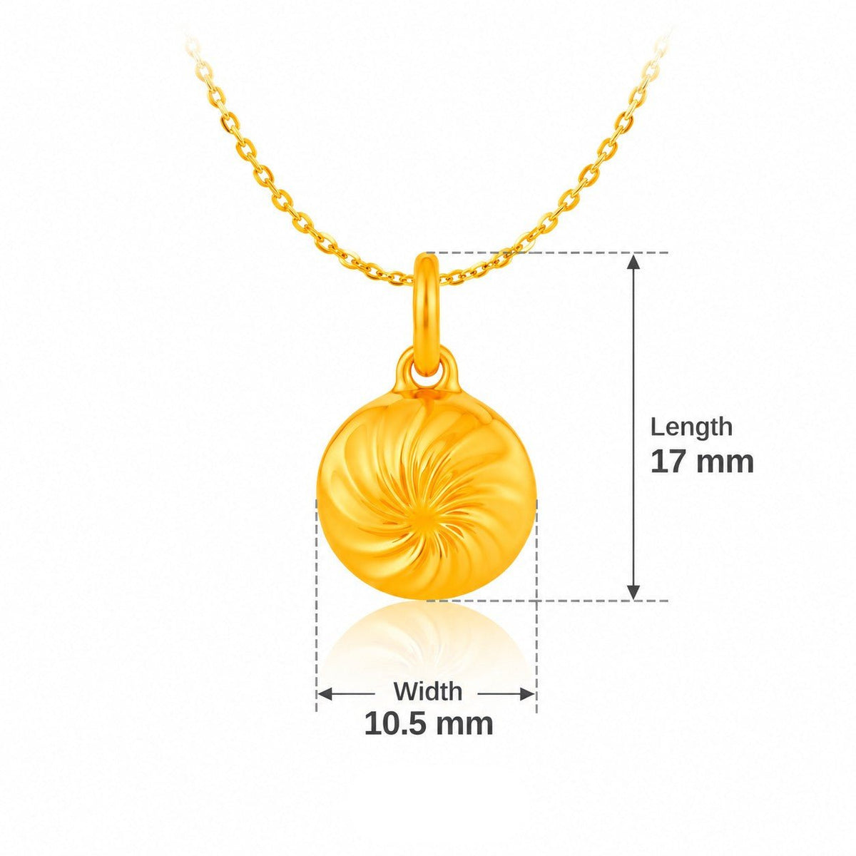 916 Gold Prosperity Dumpling Pendant