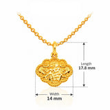 916 Gold Prosperity Longevity Pendant