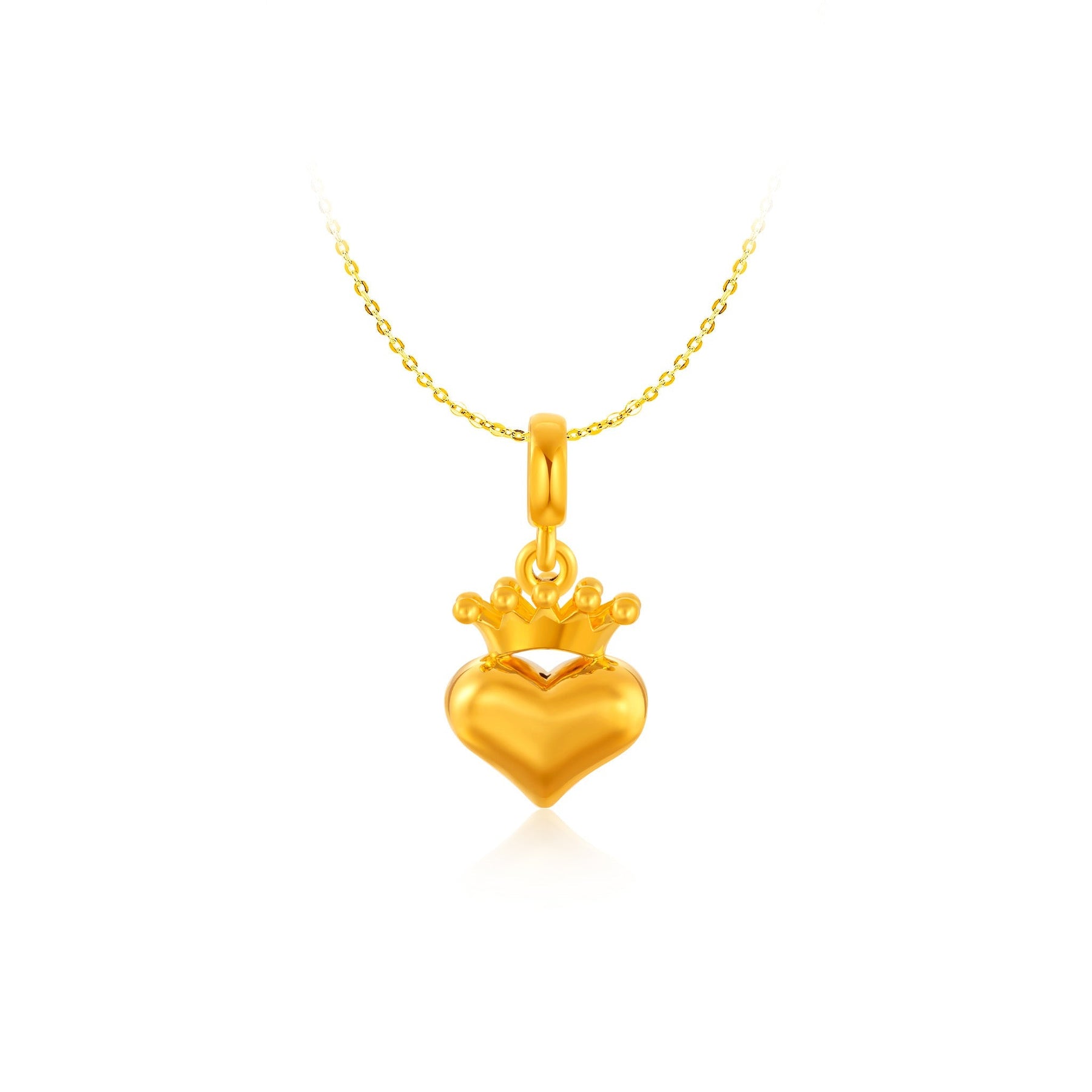 916 Gold Queen's Heart Pendant