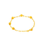 916 Gold Quintet Bead Bracelet