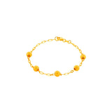 916 Gold Quintet Bead Bracelet