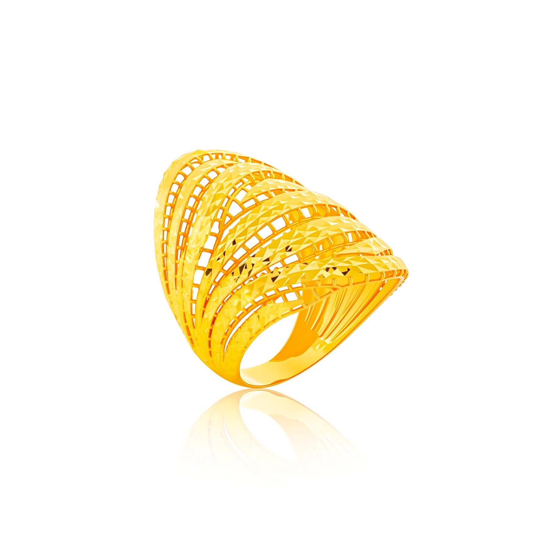 916 Gold Regal Radiance Ring