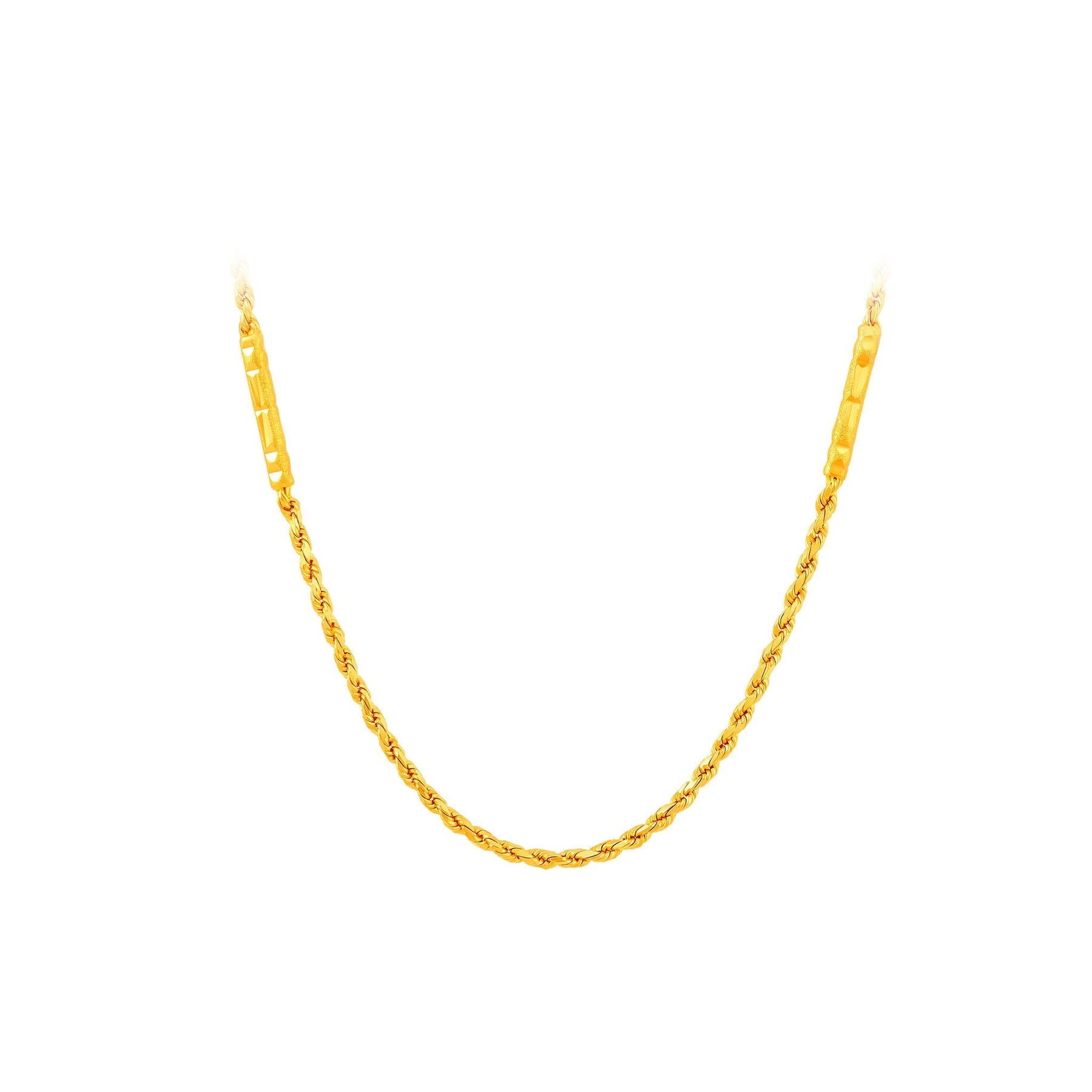 916 Gold Rope Tube Chain (Hollow)