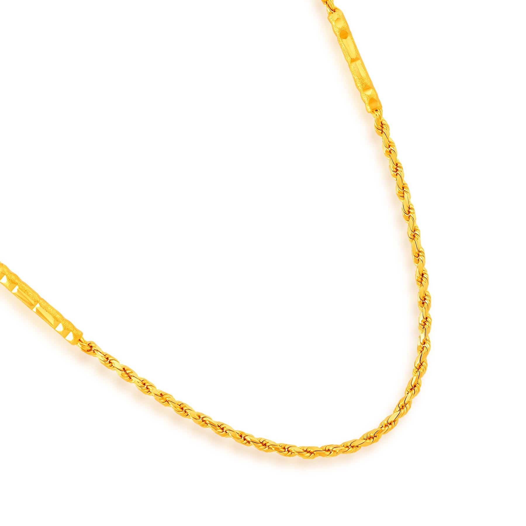 916 Gold Rope Tube Chain (Hollow)
