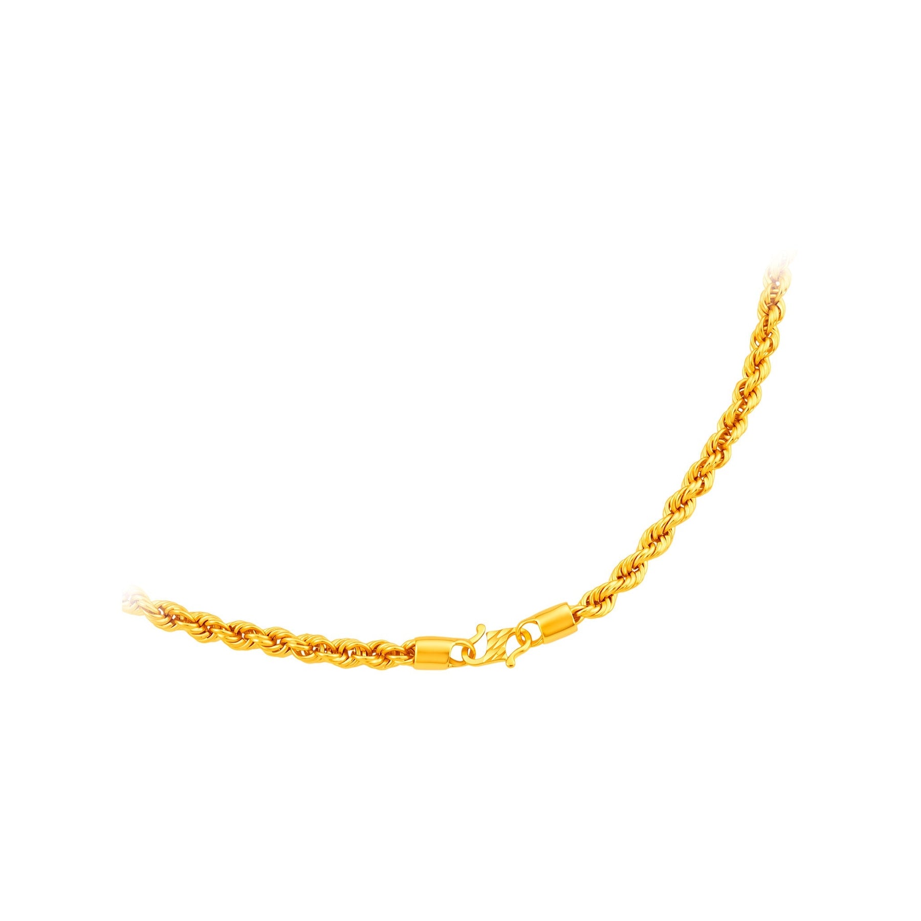 916 Gold Rope Tube Chain (Solid)