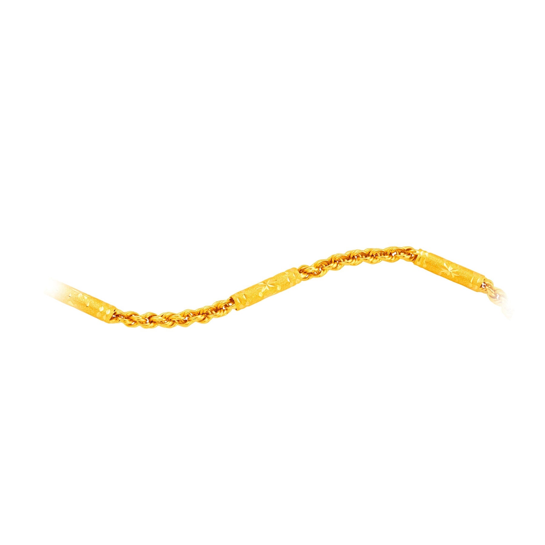 916 Gold Rope Tube Chain (Solid)