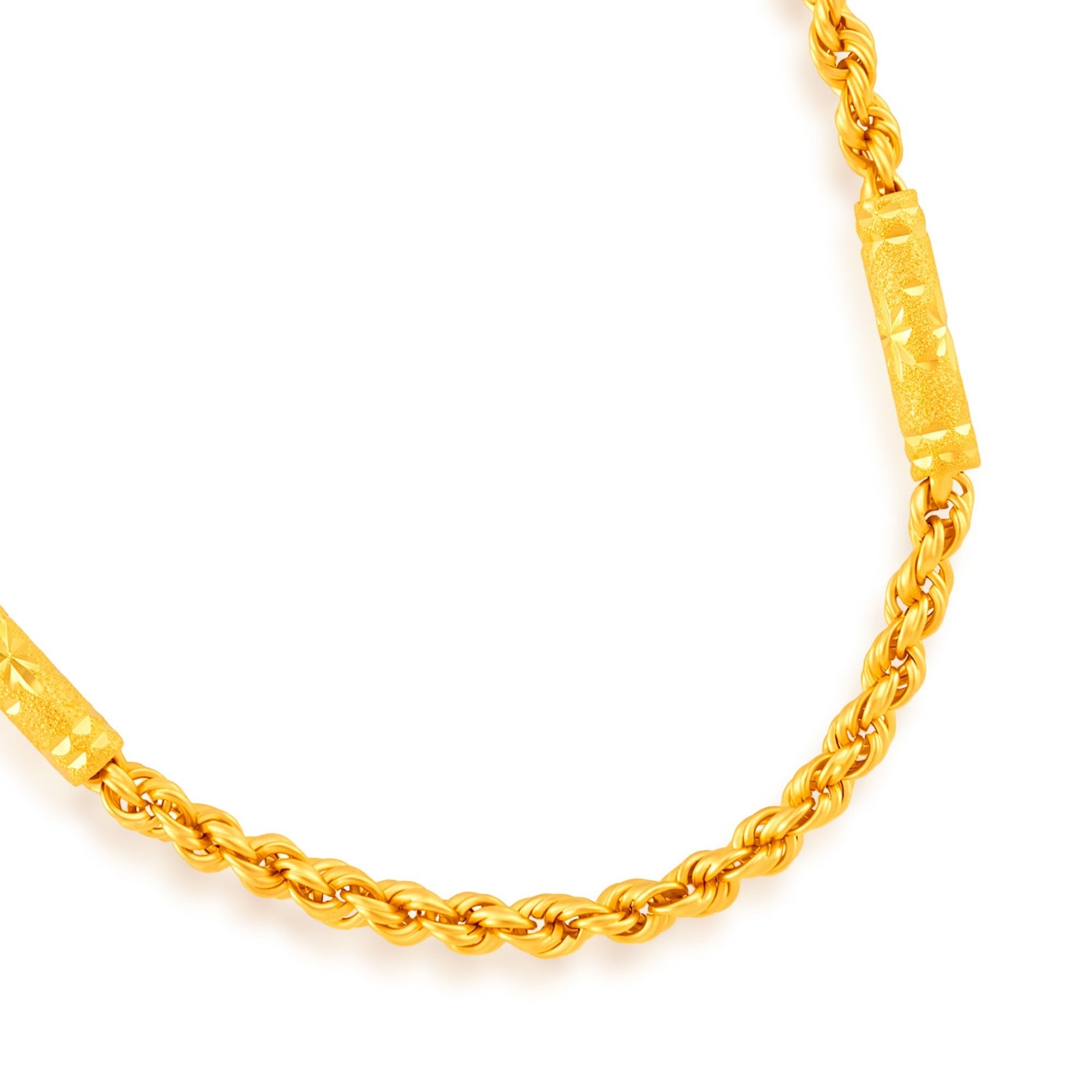 916 Gold Rope Tube Chain (Solid)