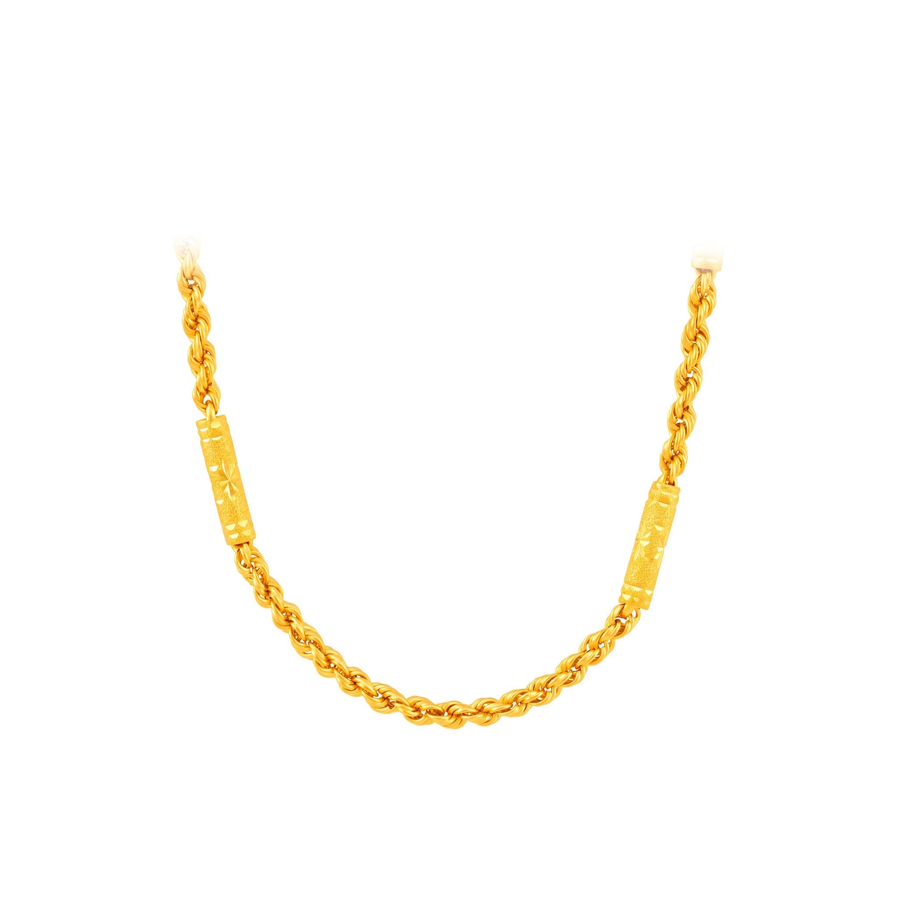 916 Gold Rope Tube Chain (Solid)