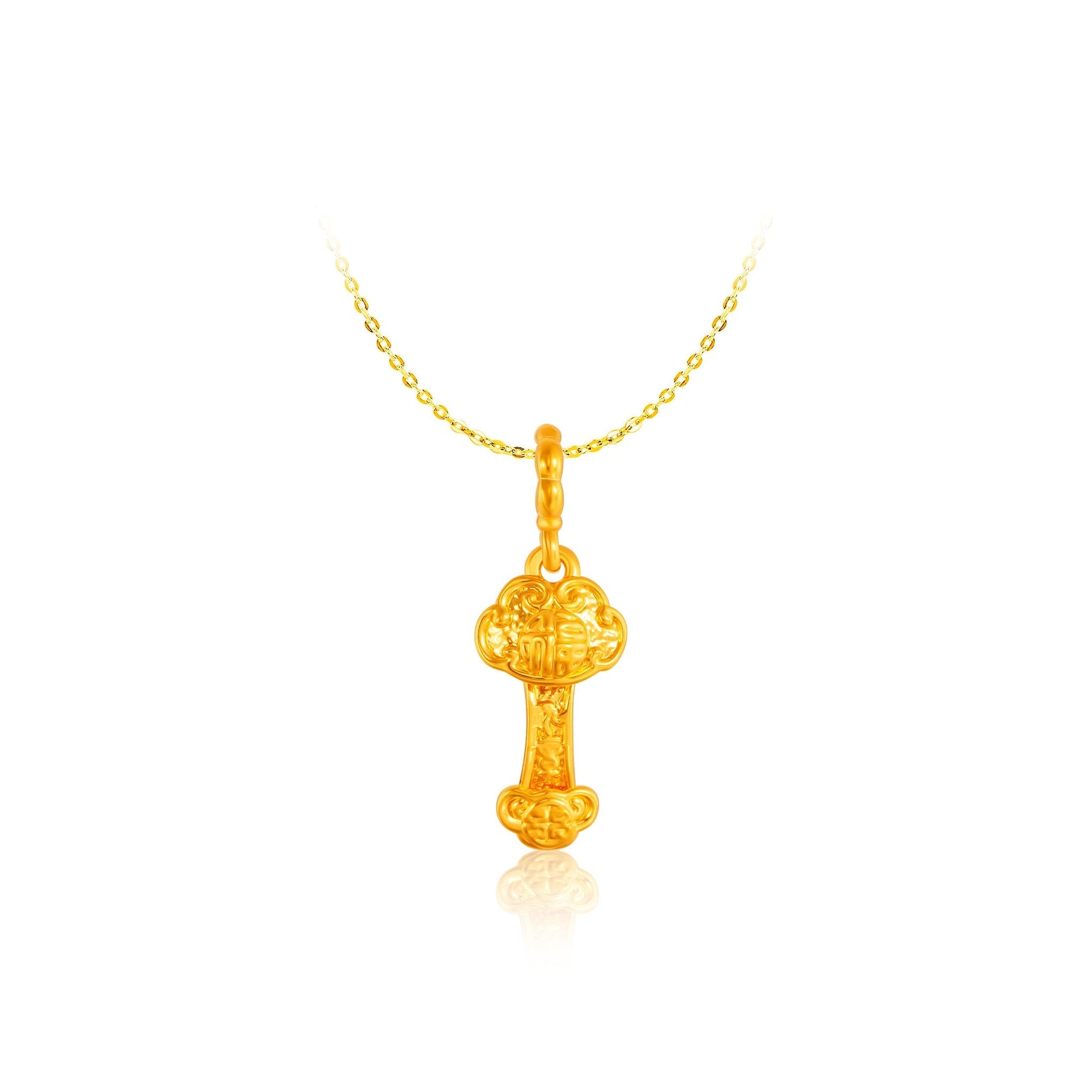916 Gold Ruyi Prosperity Pendant