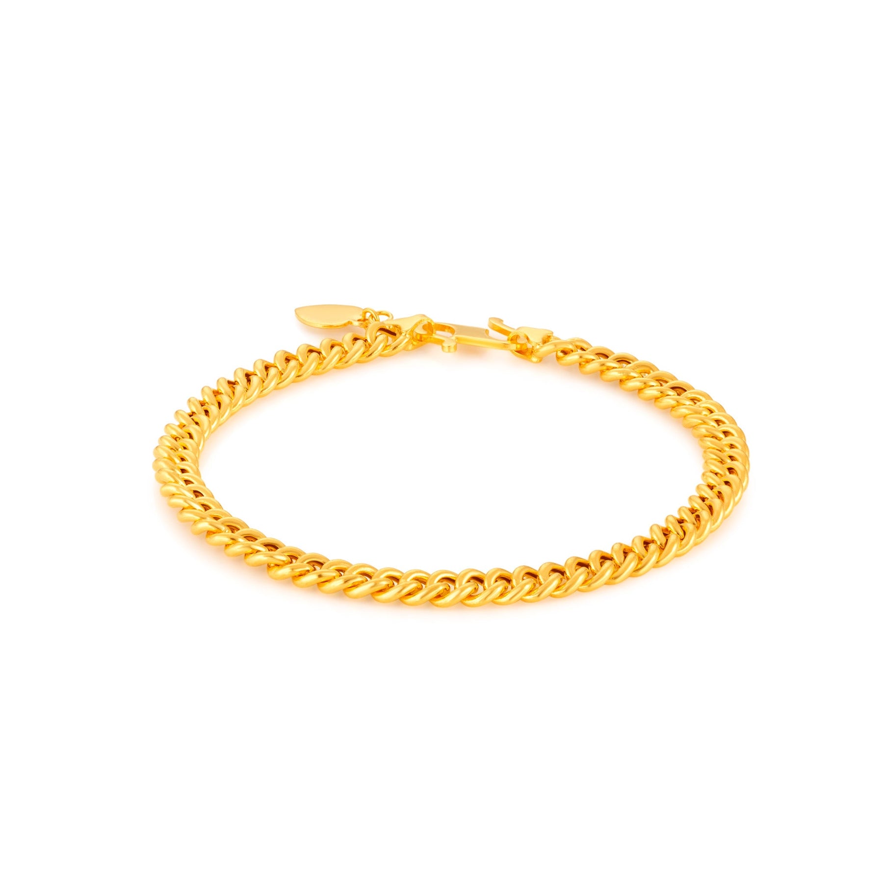 916 Gold Single Link Bracelet