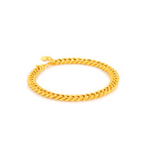 916 Gold Single Link Bracelet