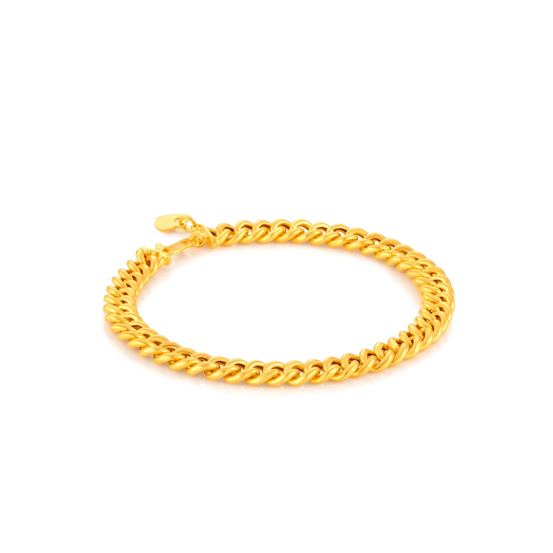 916 Gold Single Link Bracelet