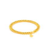 916 Gold Single Link Bracelet