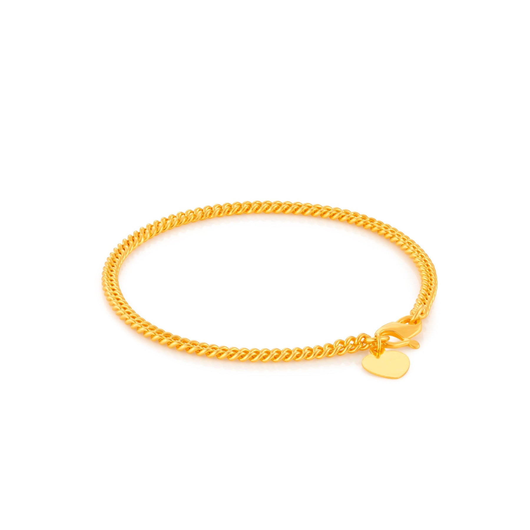 916 Gold Single Link Bracelet