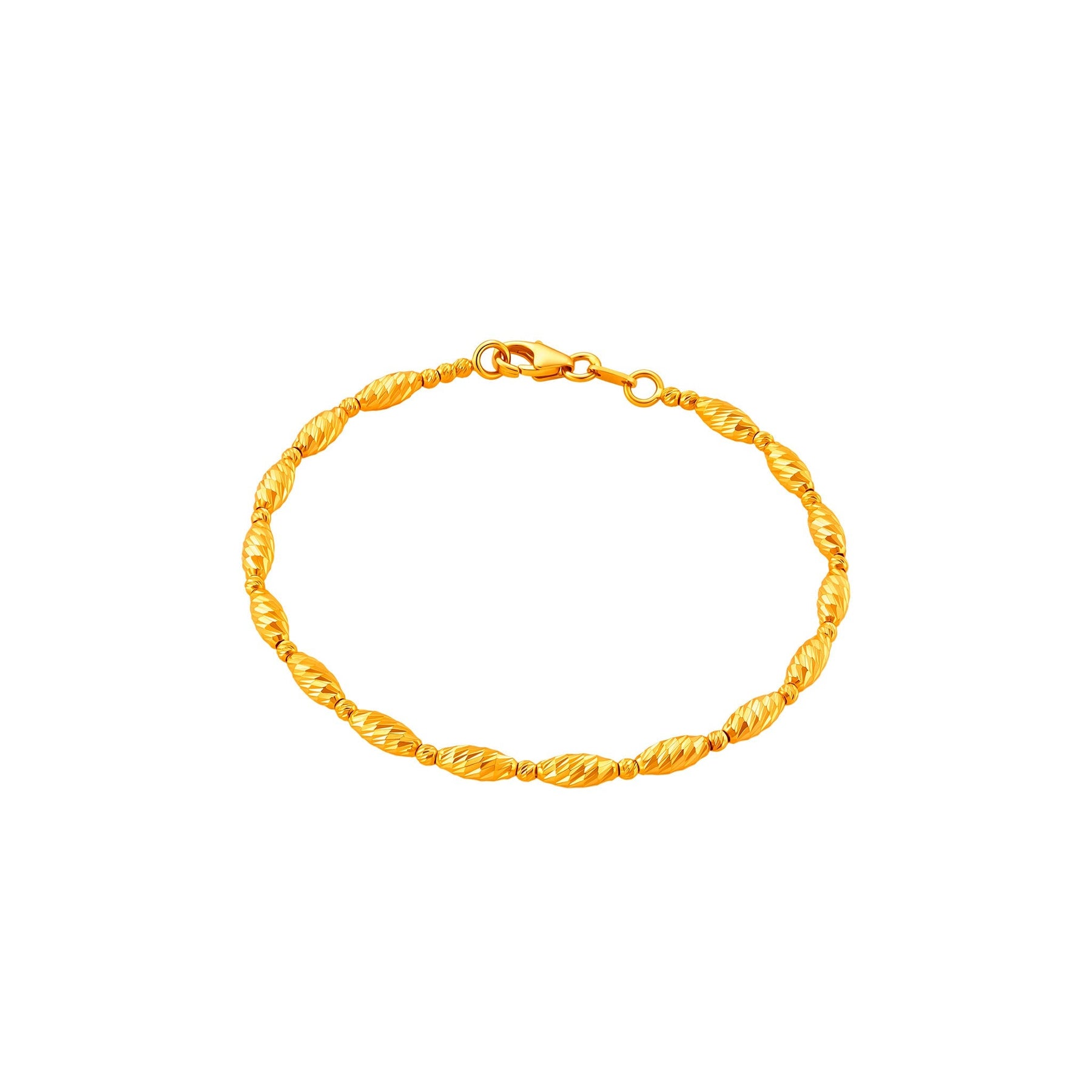 916 Gold Spiral Beads Bracelet
