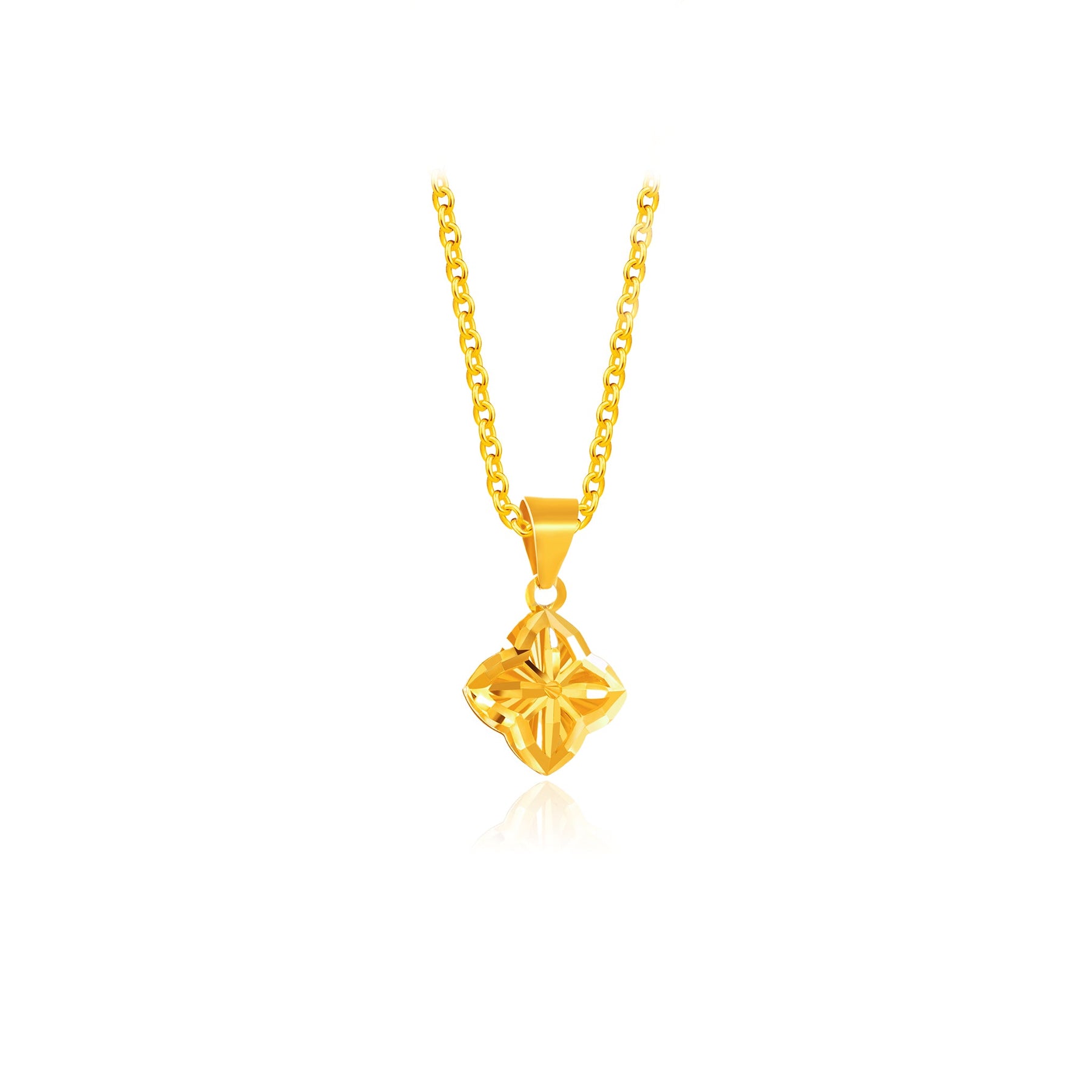 916 Gold Starflakes Pendant