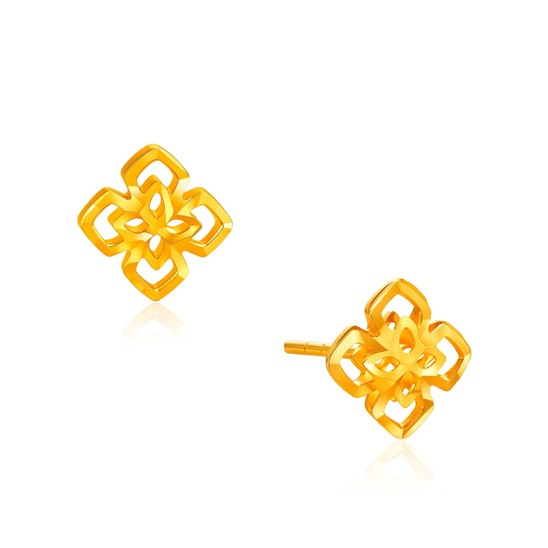 916 Gold Stellar Stud Earrings