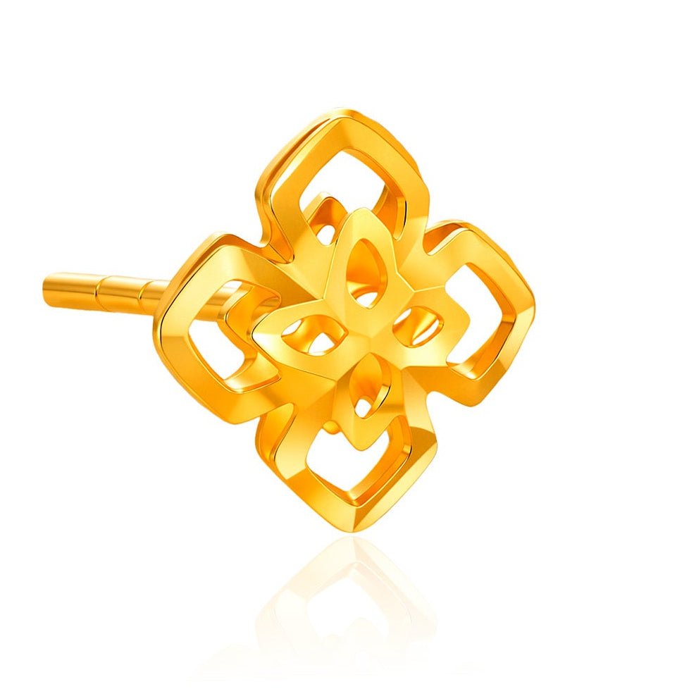 916 Gold Stellar Stud Earrings