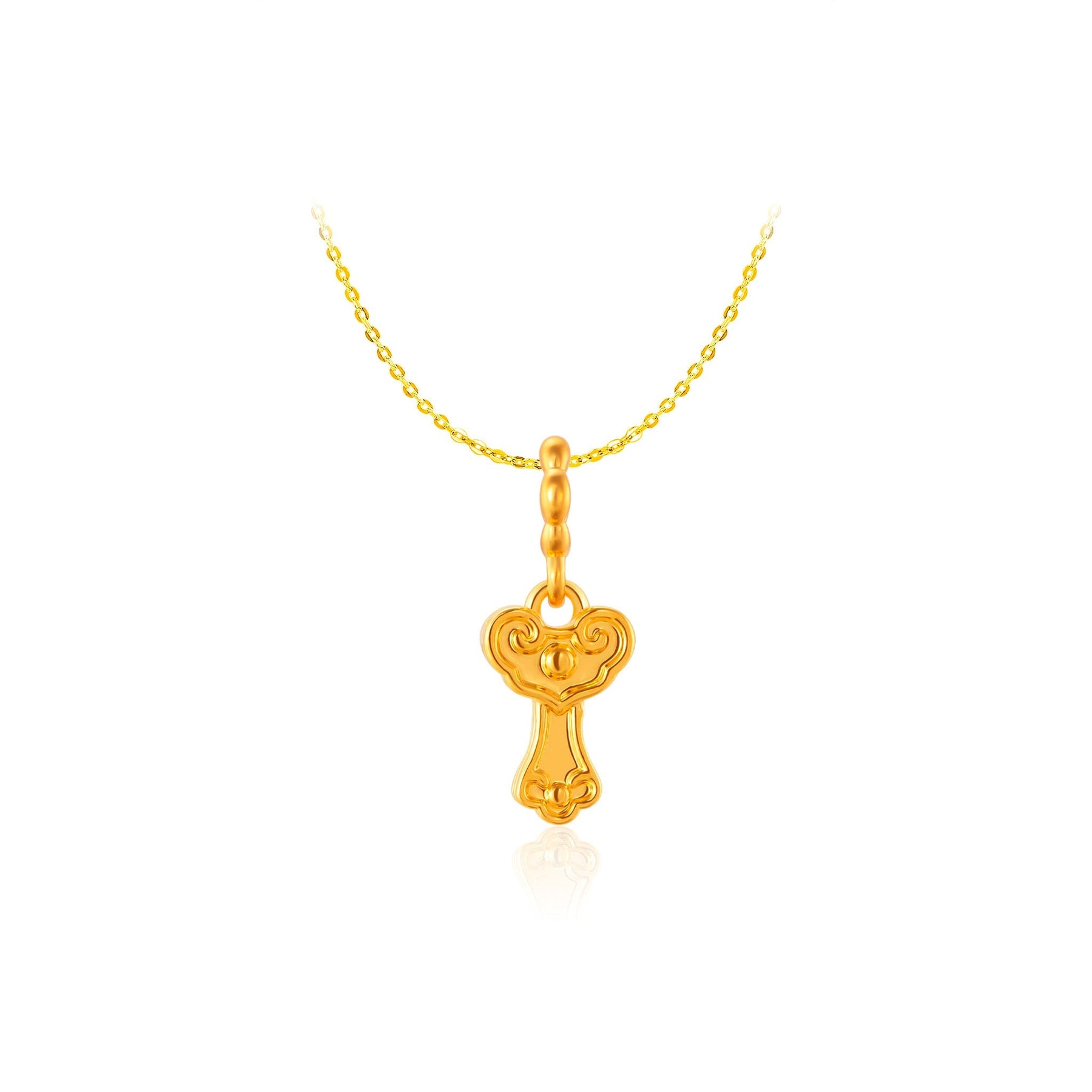 916 Gold Success Ruyi Pendant