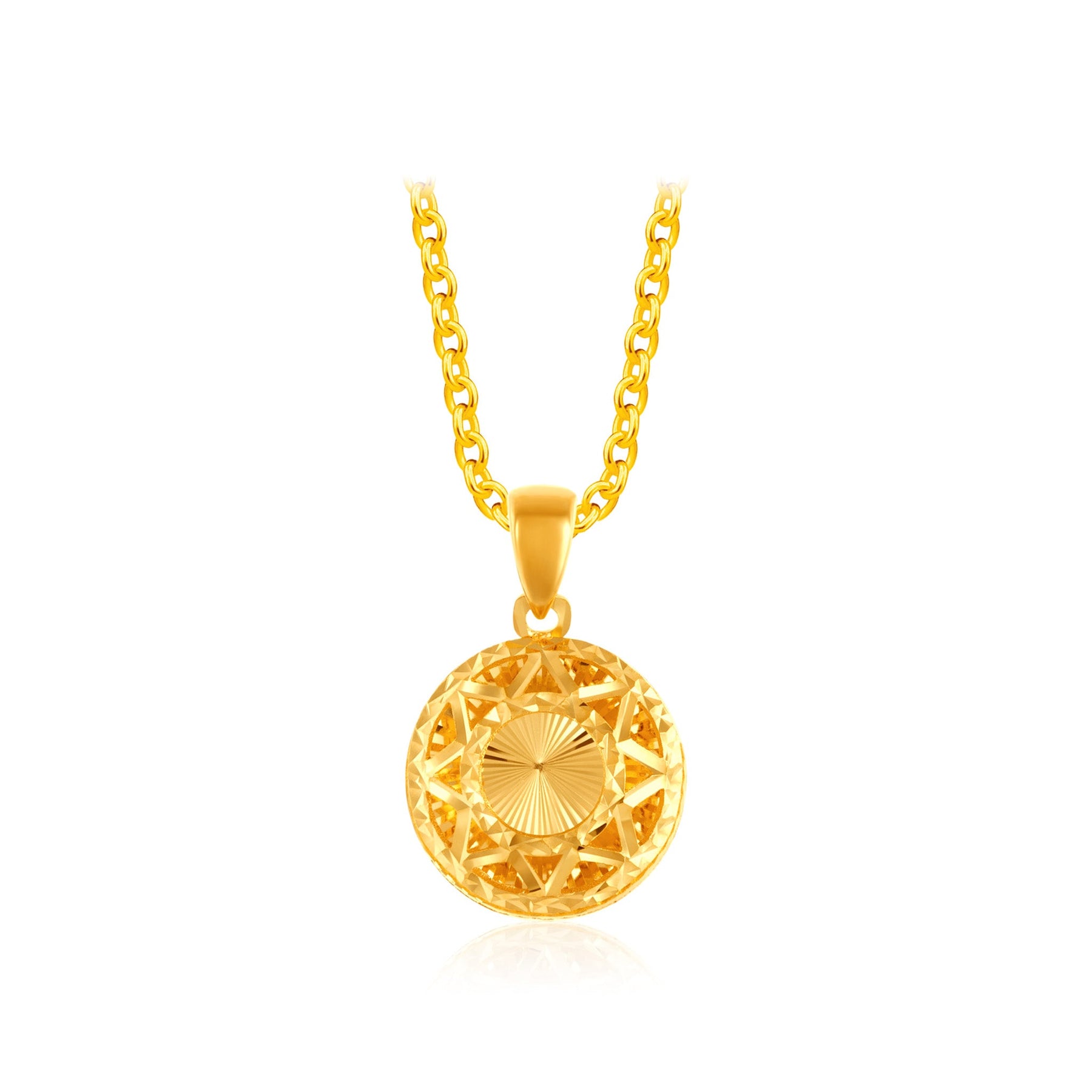 916 Gold Sun Pendant