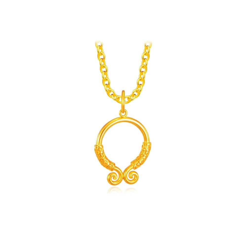 916 Gold Sun Wukong Crown Circlet Pendant