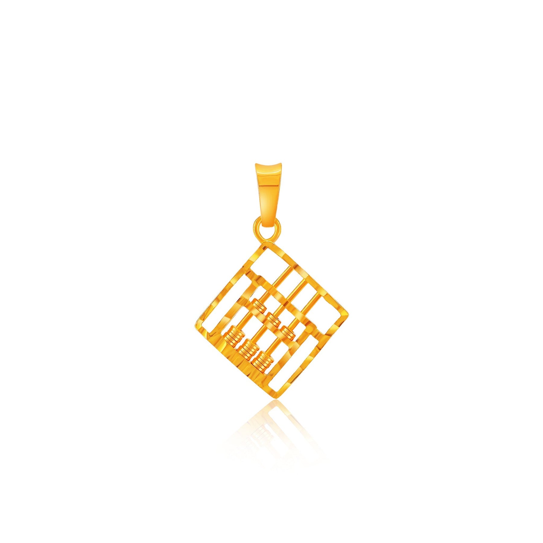 916 Gold Treasure Abacus Pendant