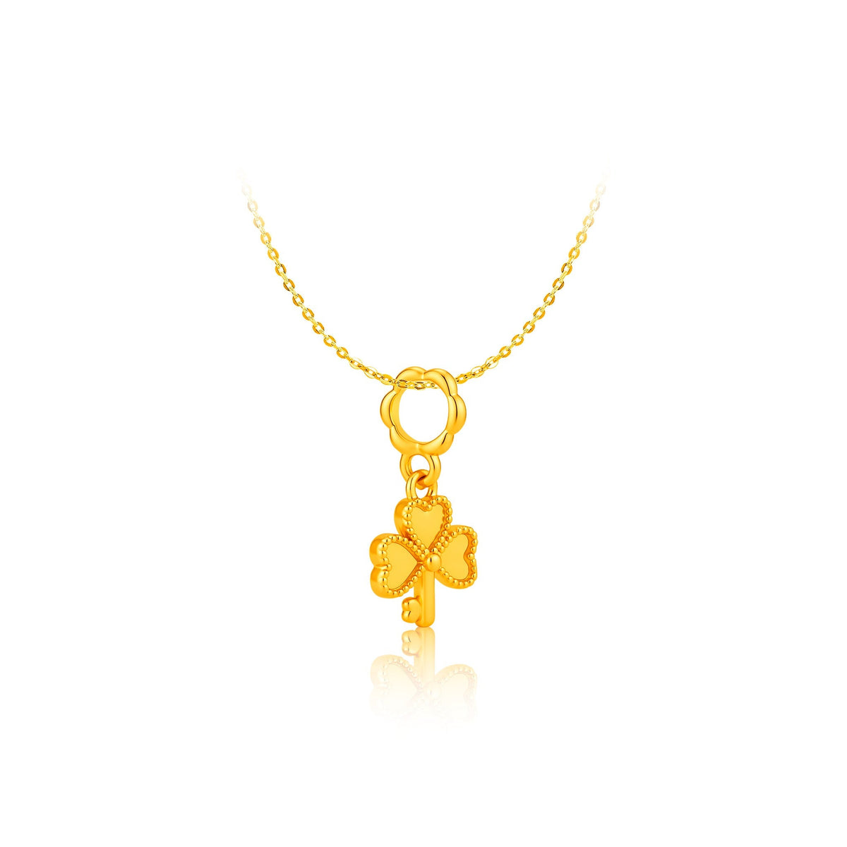916 Gold Trifoliage Pendant (For Shopee)