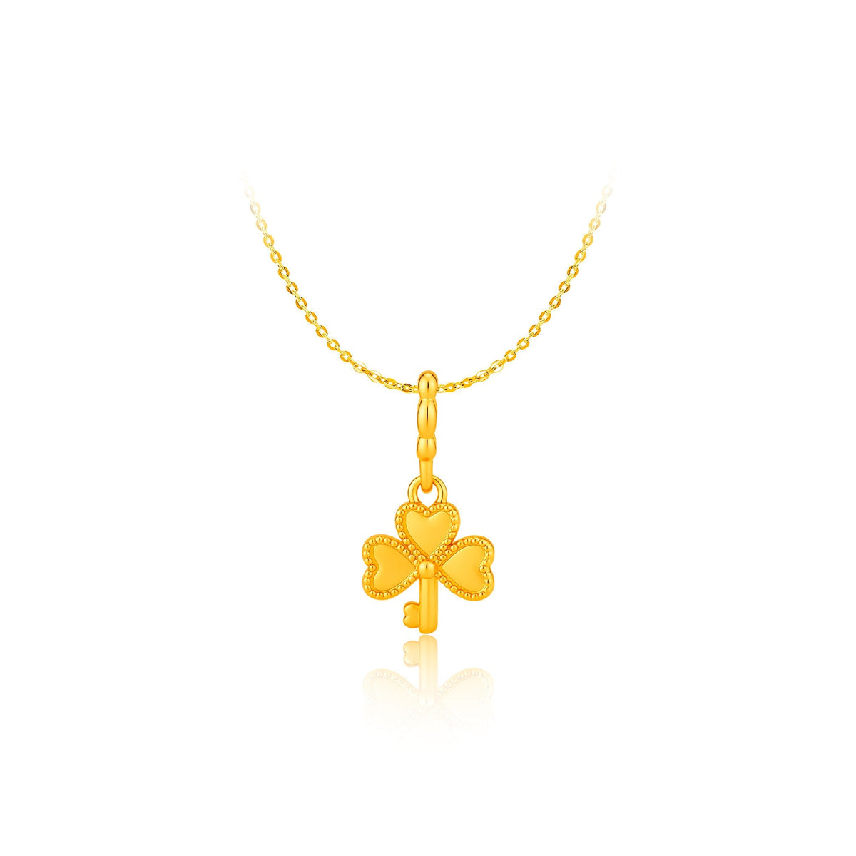 916 Gold Trifoliage Pendant (For Shopee)