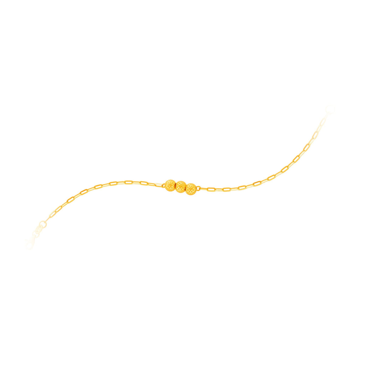 916 Gold Trio Bead Bracelet