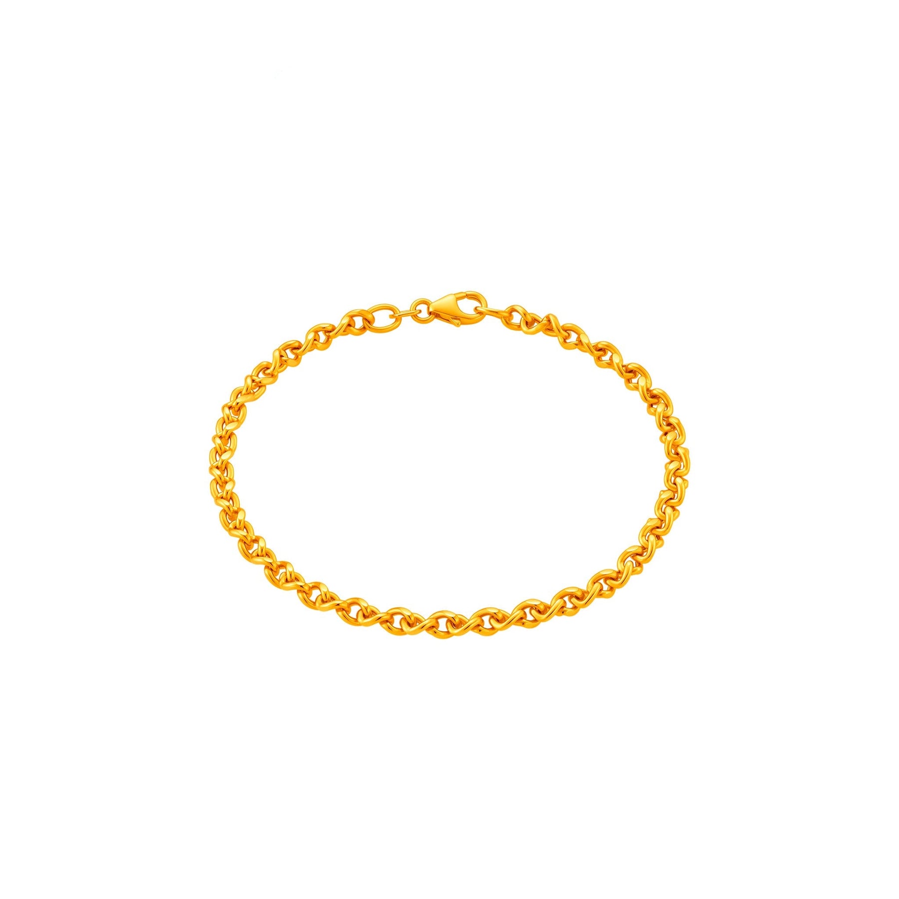 916 Gold Twist Link Bracelet