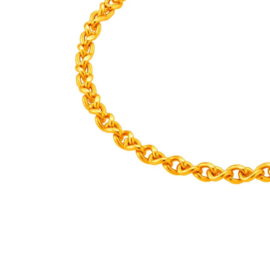 916 Gold Twist Link Bracelet