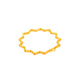 916 Gold Twisted Wave Bracelet