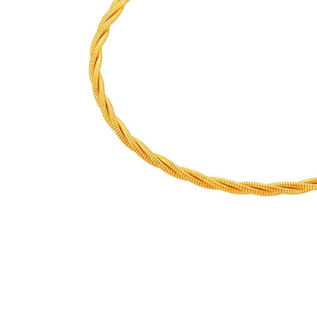 916 Gold Twisted Woven Bracelet