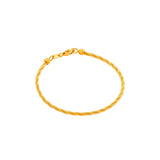 916 Gold Twisted Woven Bracelet
