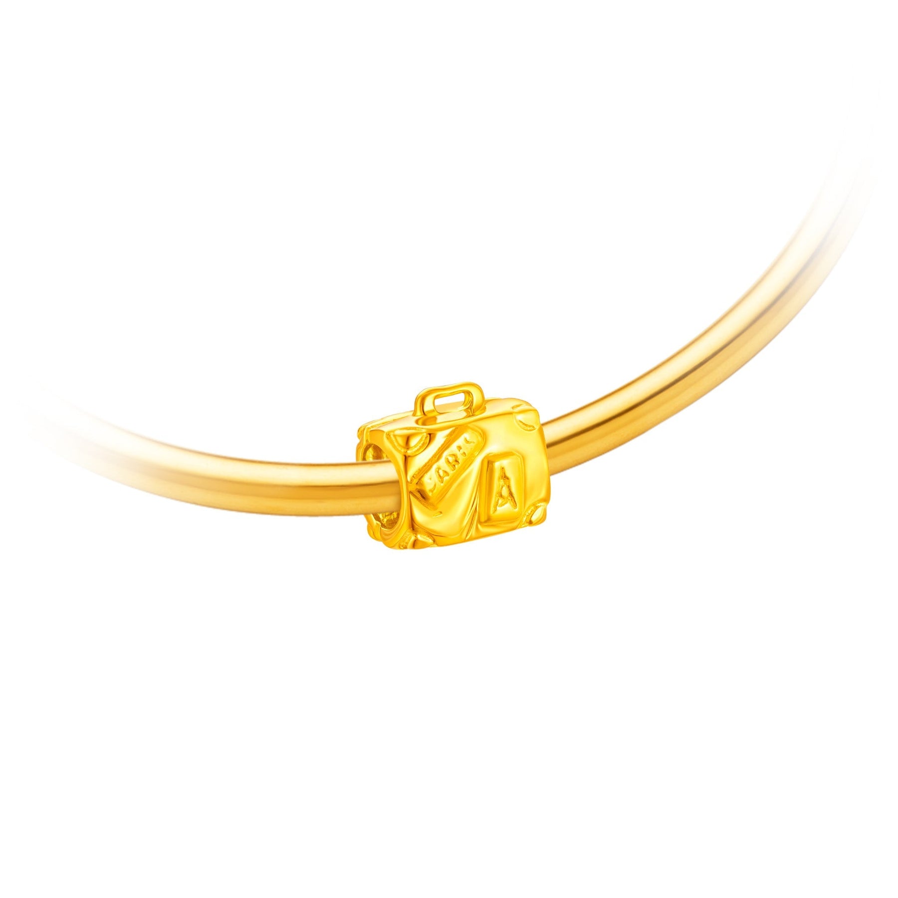 916 Gold Voyager Luggage Charm