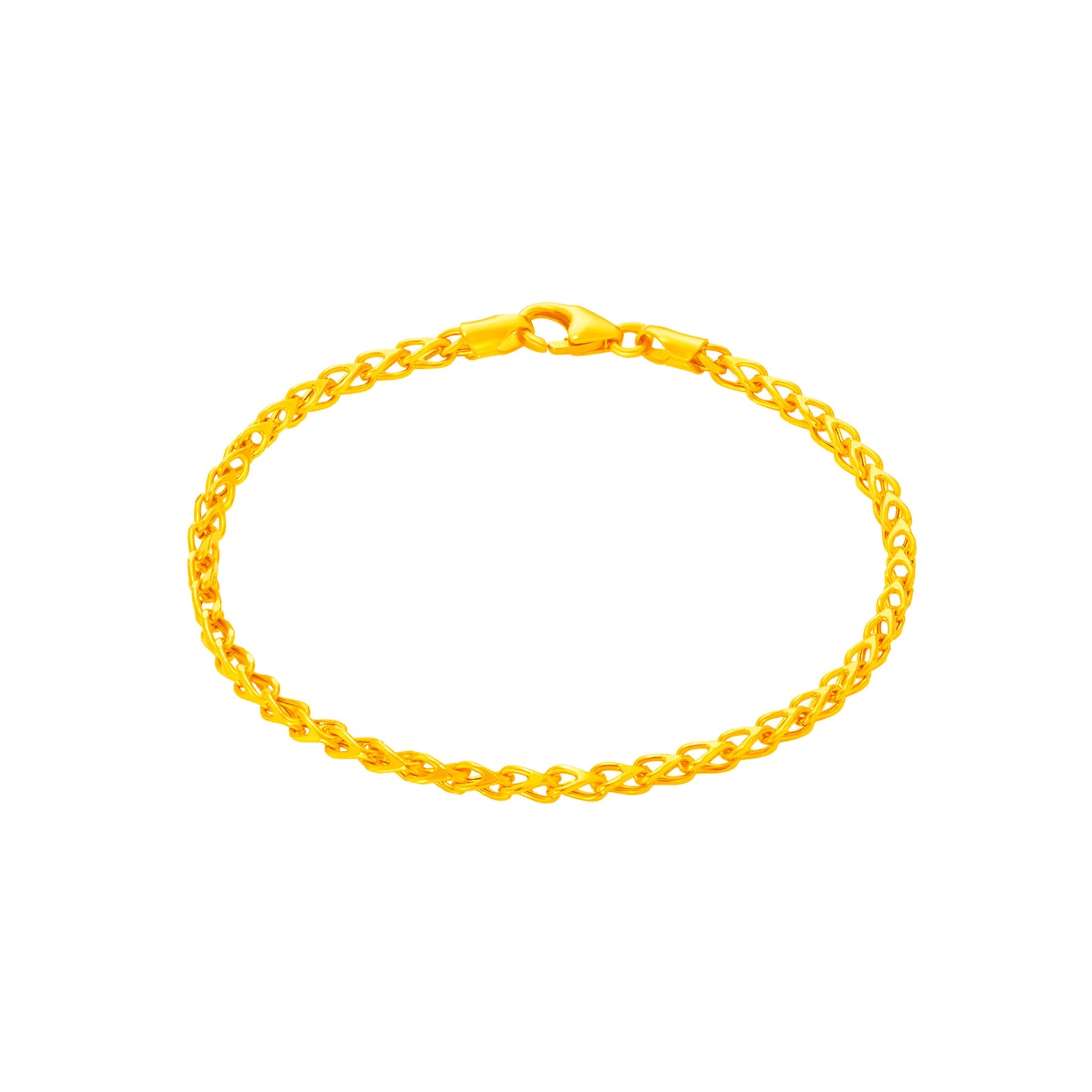 916 Gold Weave Link Bracelet