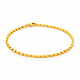 916 Gold Wheat Link Bracelet