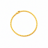 916 Gold Wheat Link Bracelet