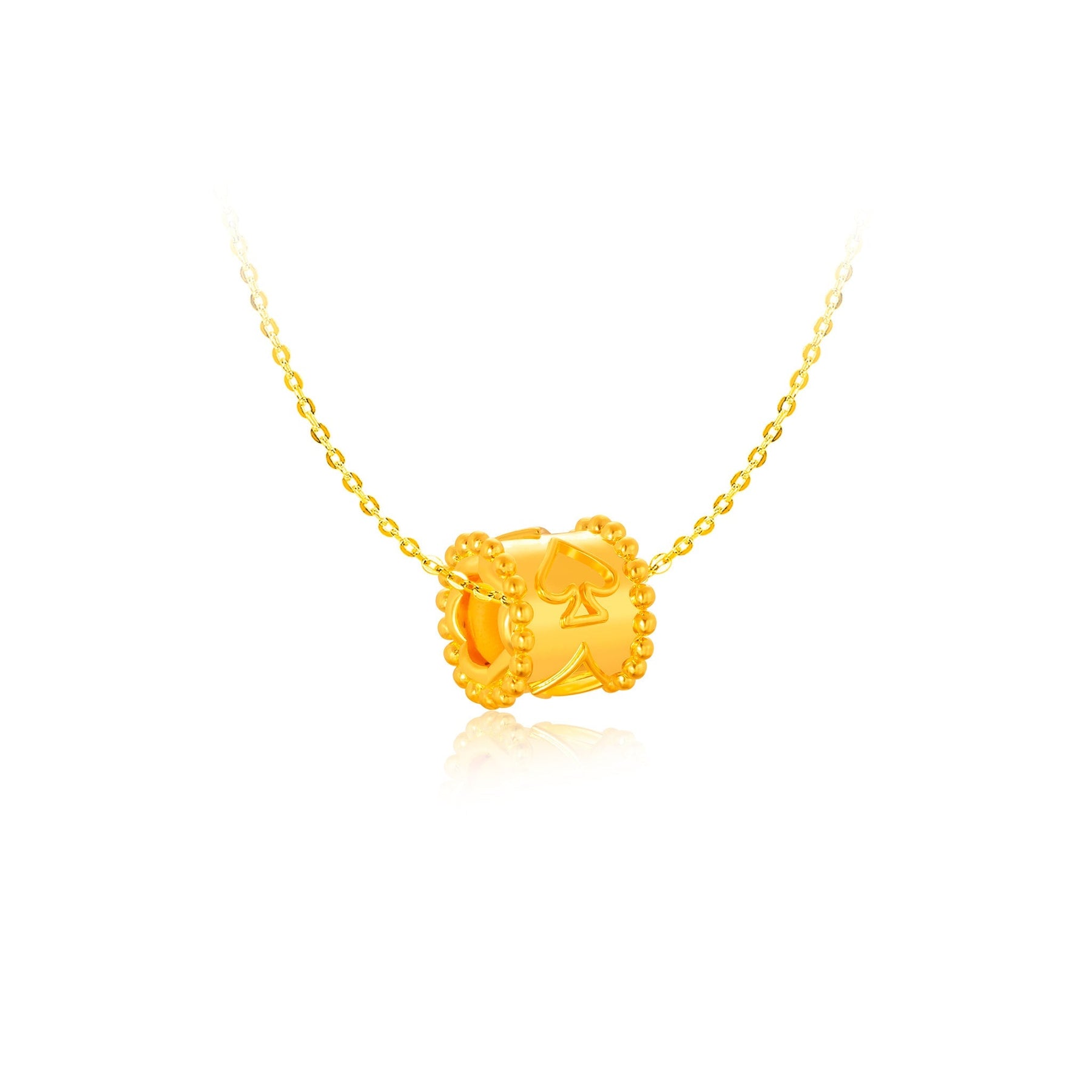 916 Gold Winning Spade Barrel Pendant