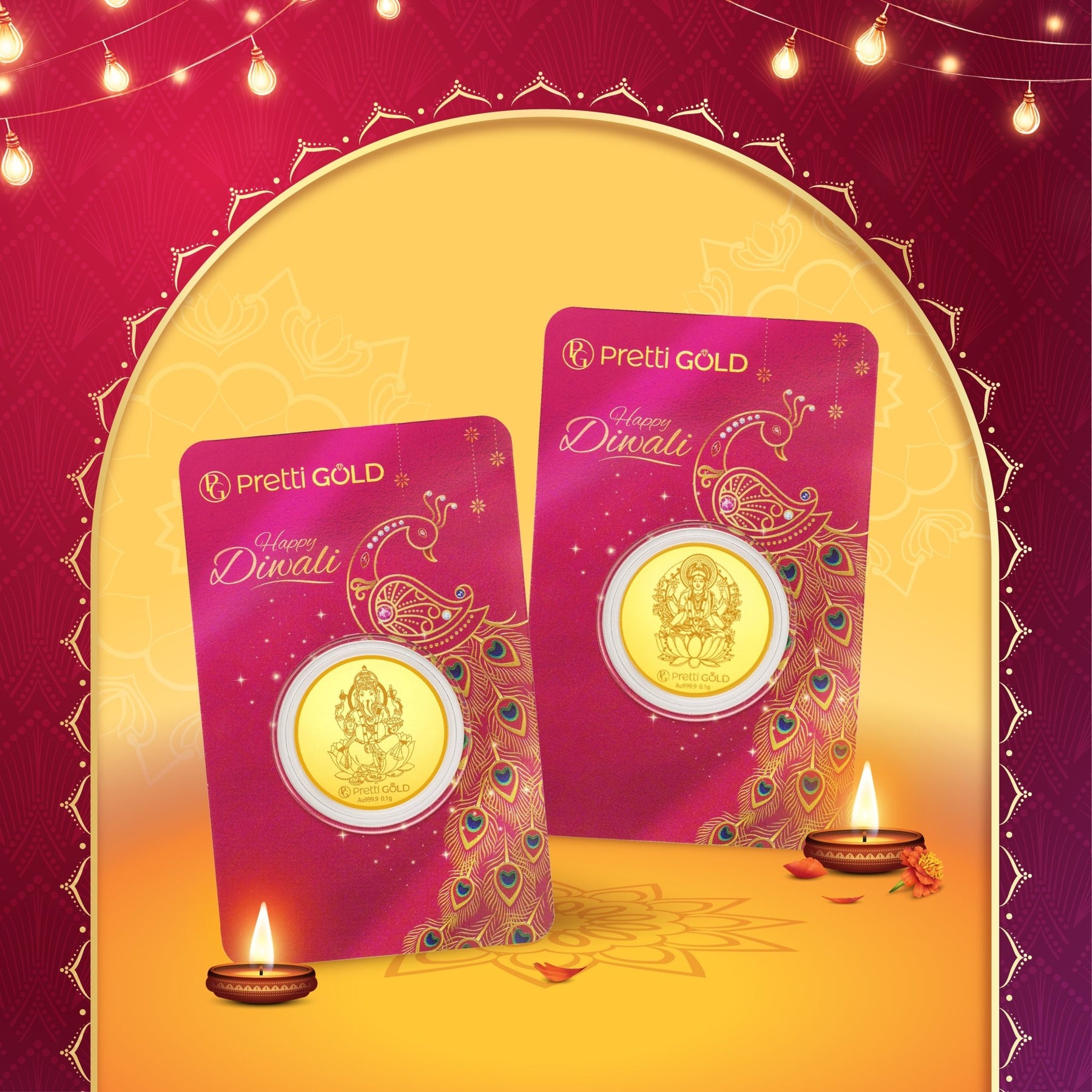 999 Deepavali / Diwali Gold Coin
