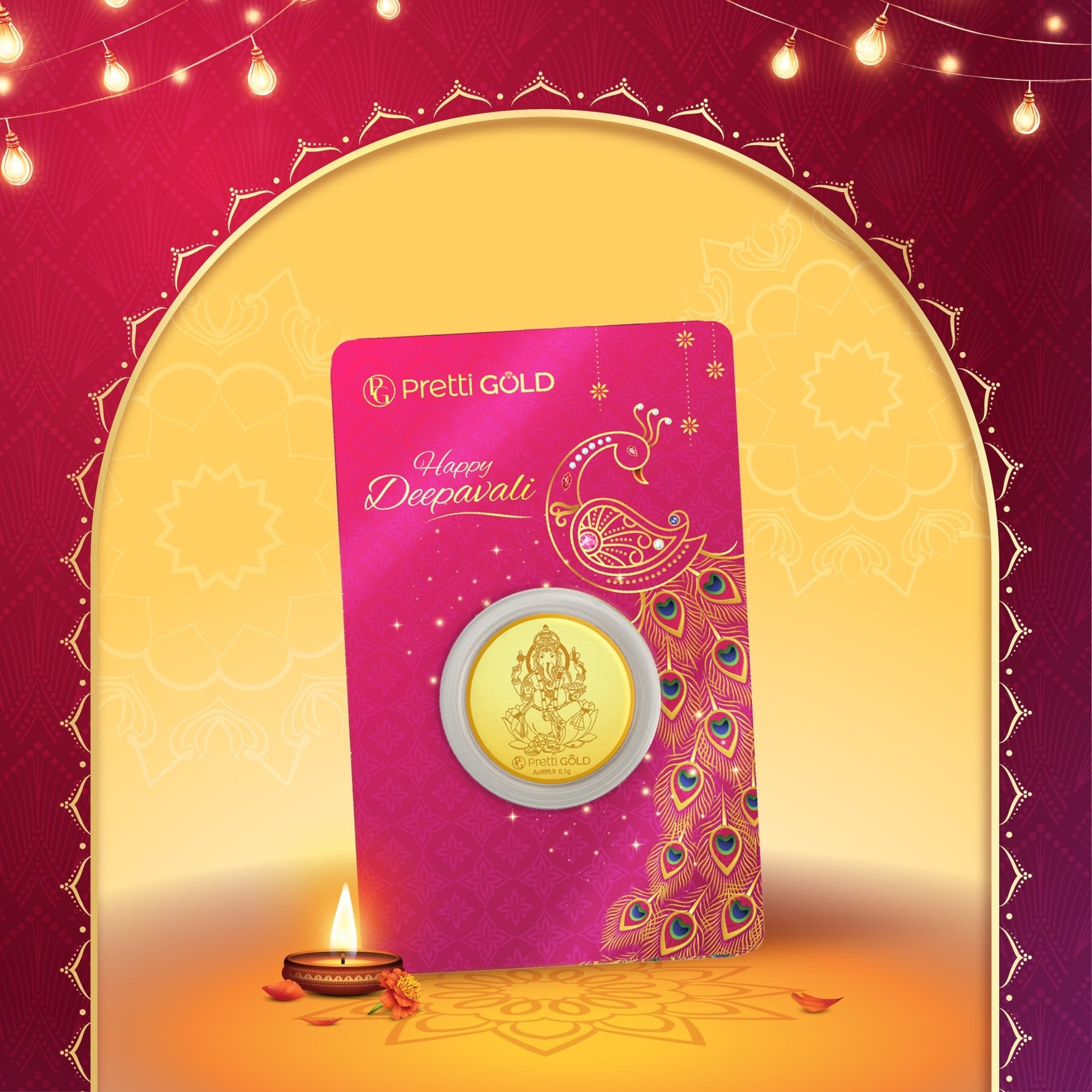999 Deepavali / Diwali Gold Coin