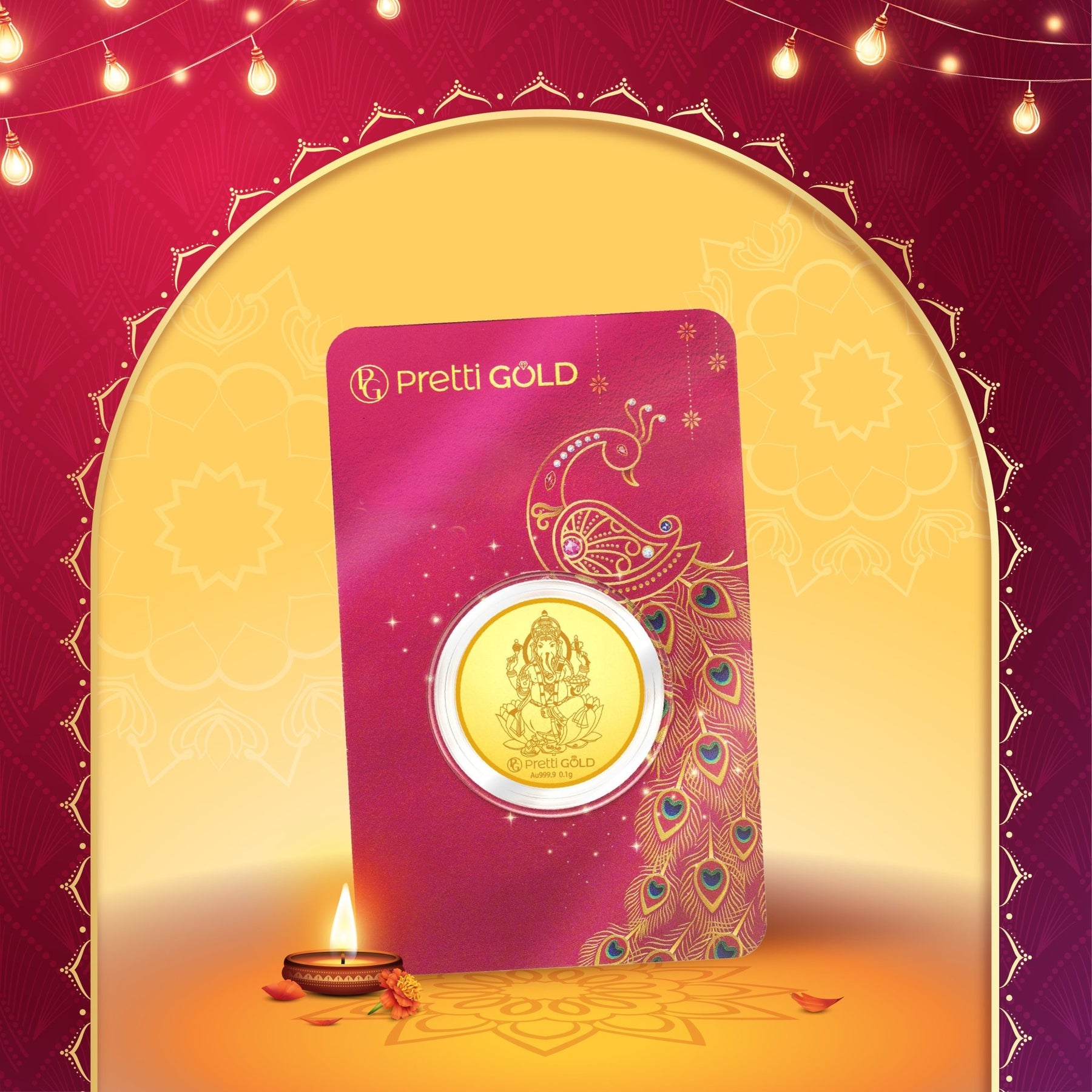 999 Deepavali / Diwali Gold Coin