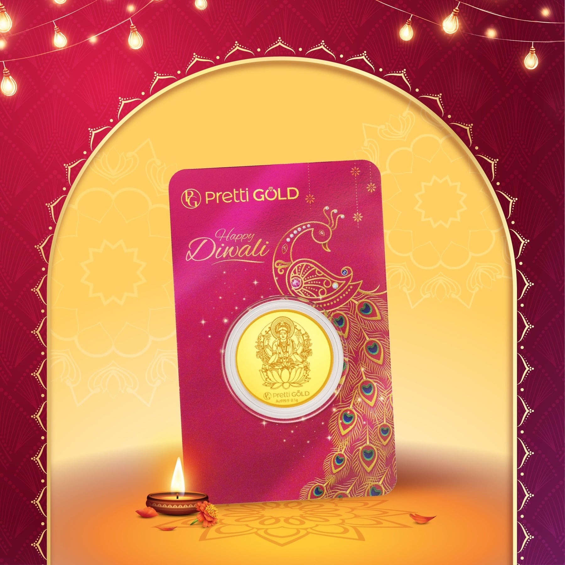 999 Deepavali / Diwali Gold Coin