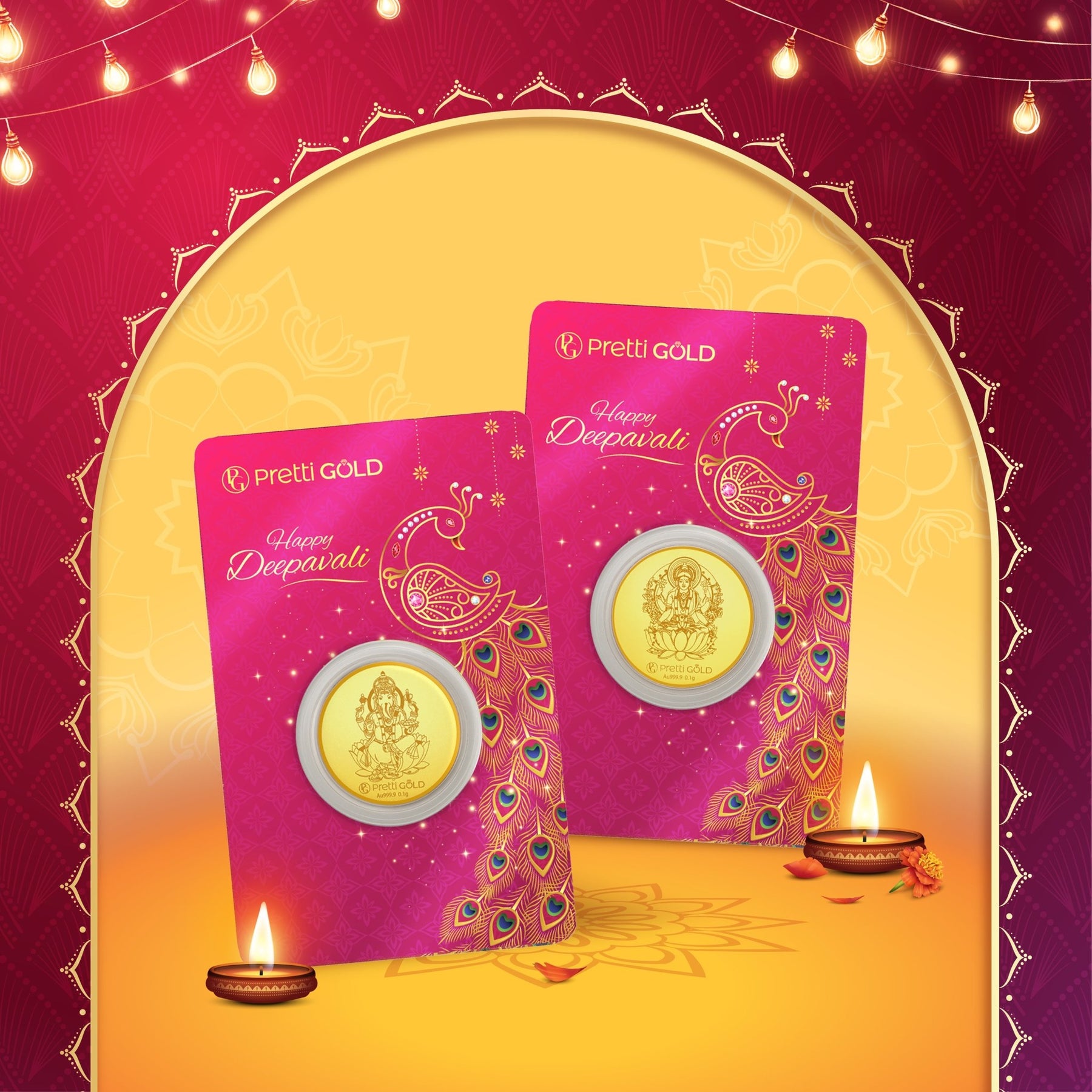 999 Deepavali / Diwali Gold Coin
