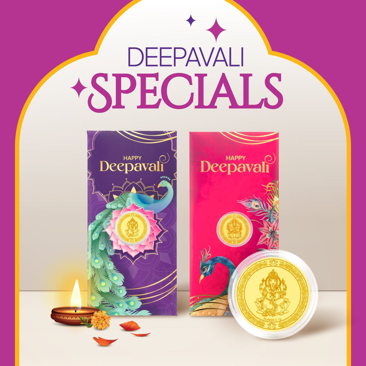 999 Deepavali Gold Coin