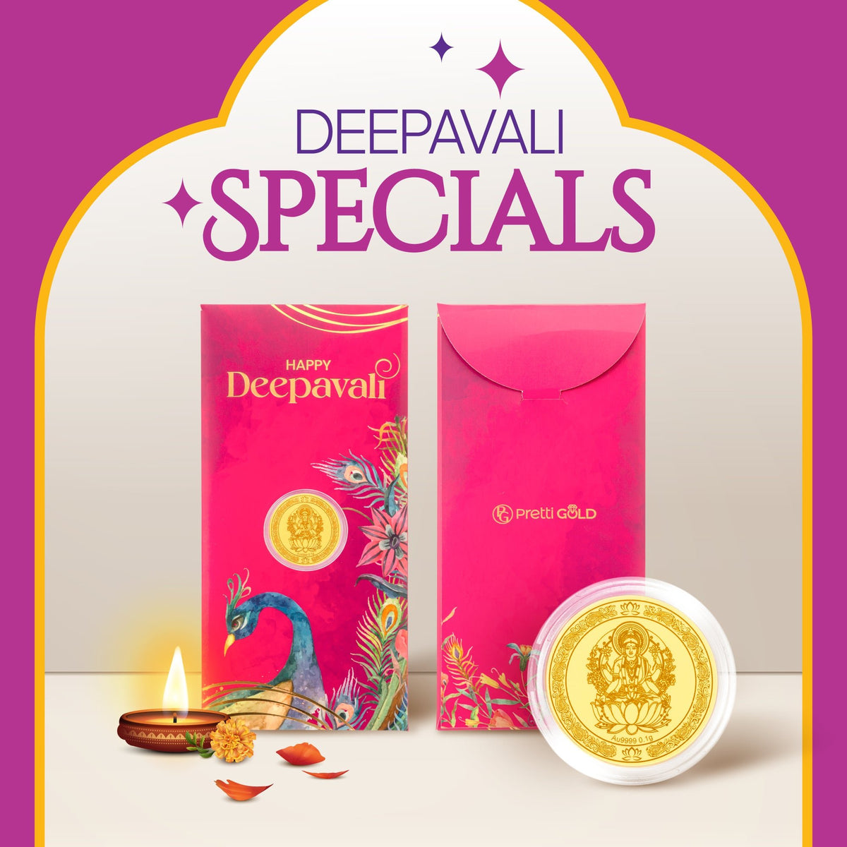 999 Deepavali Gold Coin
