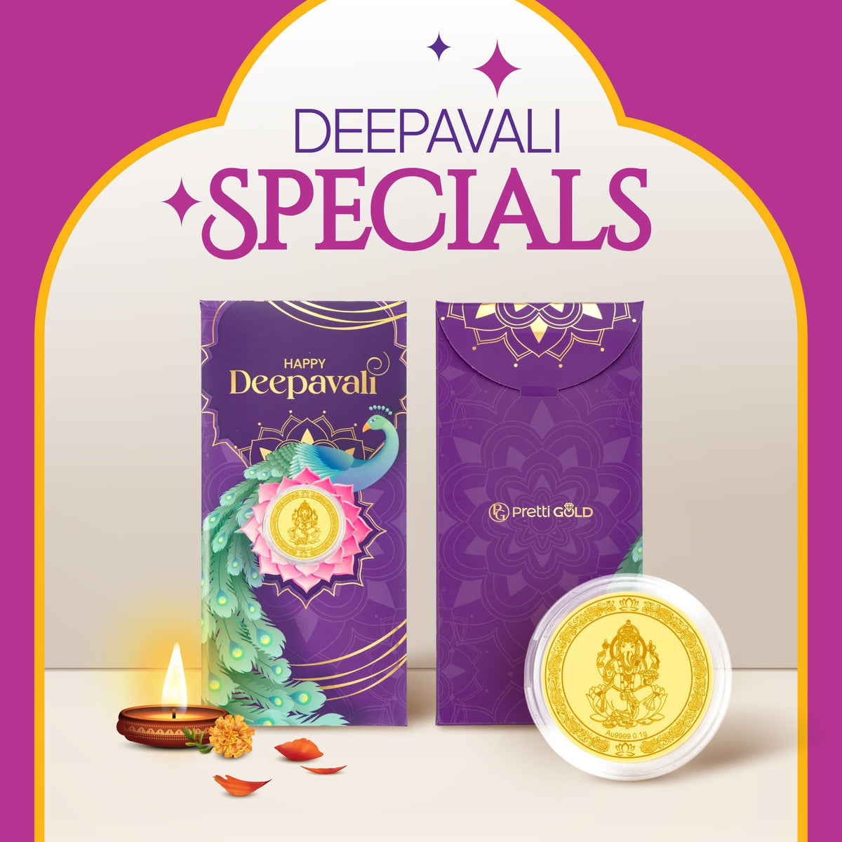 999 Deepavali Gold Coin