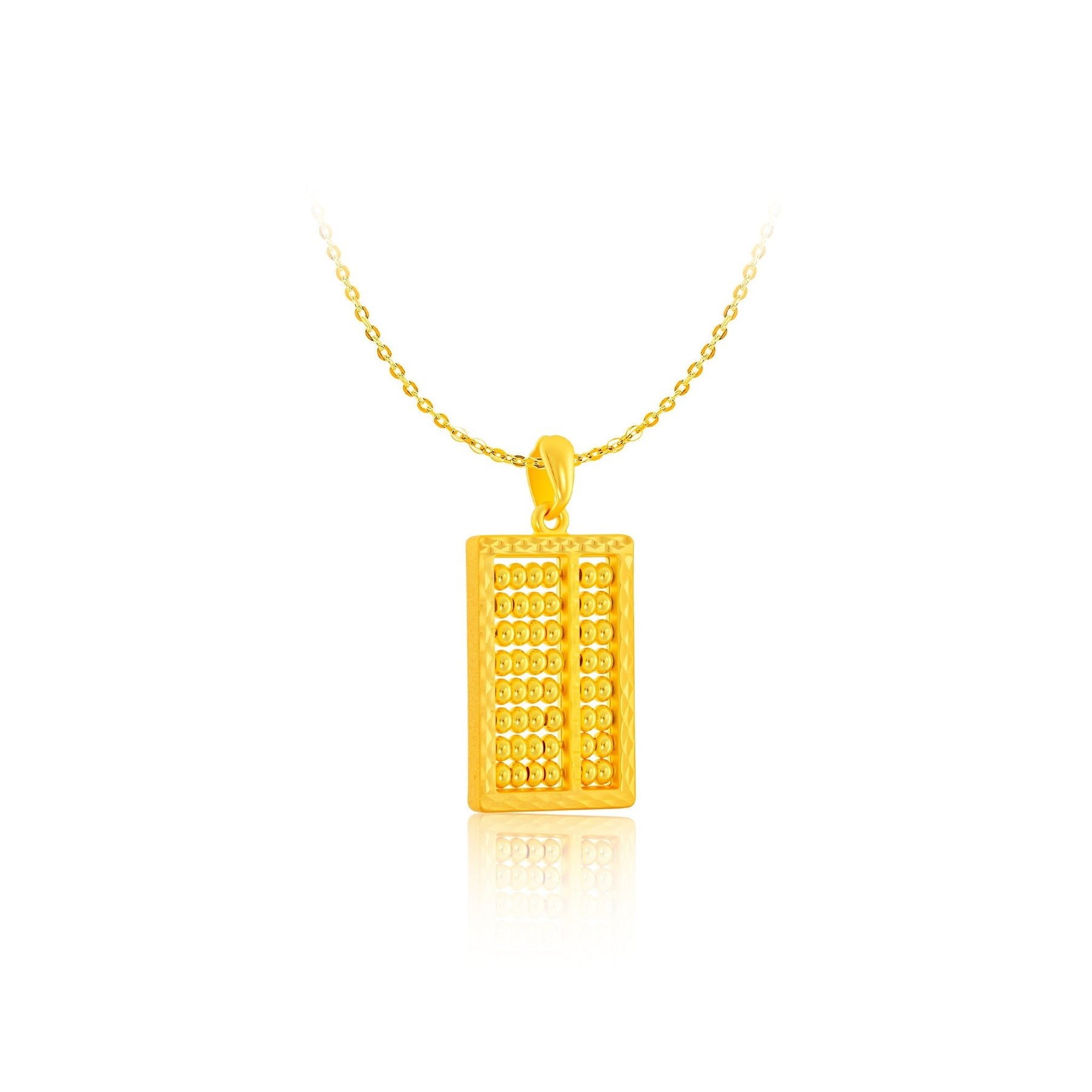 999 Gold (招福进禄) Abacus Pendant
