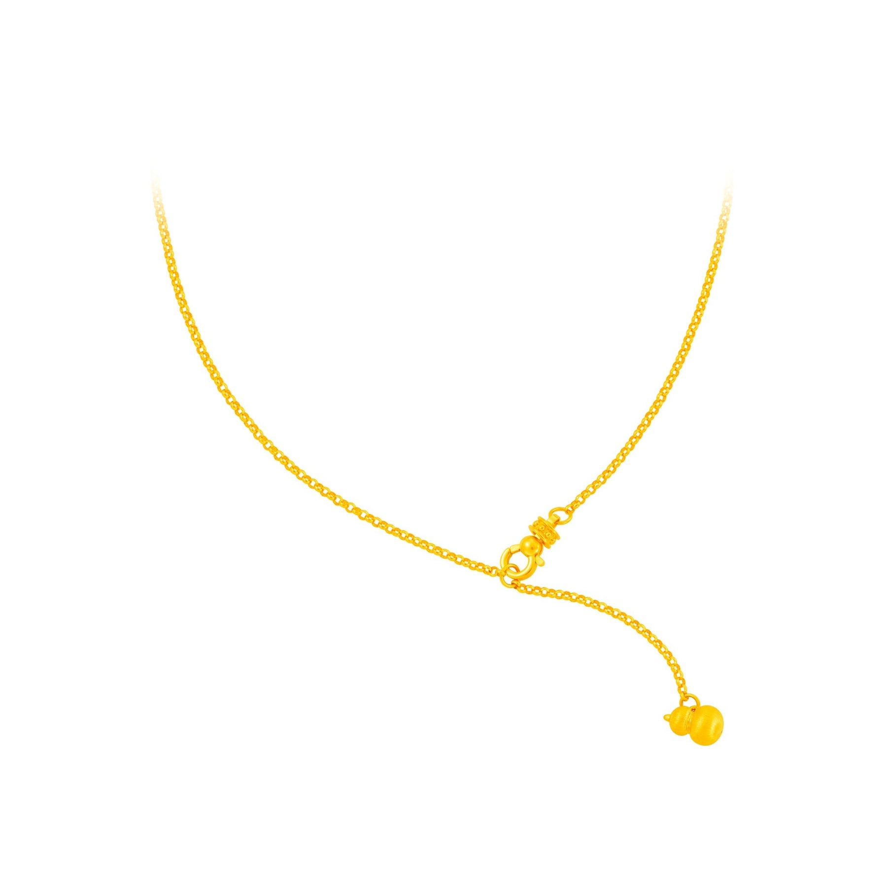 999 Gold Auspicious Gourd Necklace
